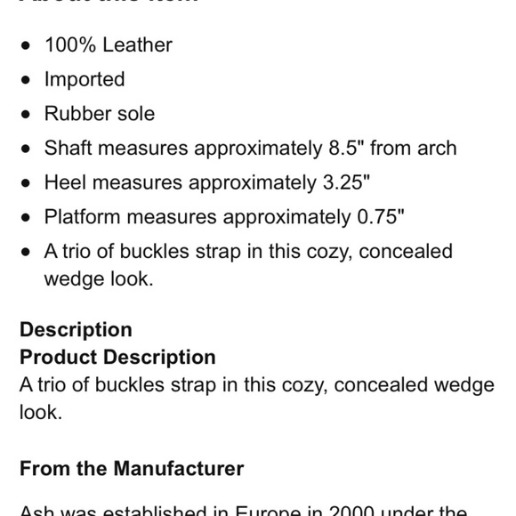 ASH | Full Shearling Lined Suede Wedge Boot |Greige Taupe 8 US NWT 38 EU | NIB - Picture 7 of 7